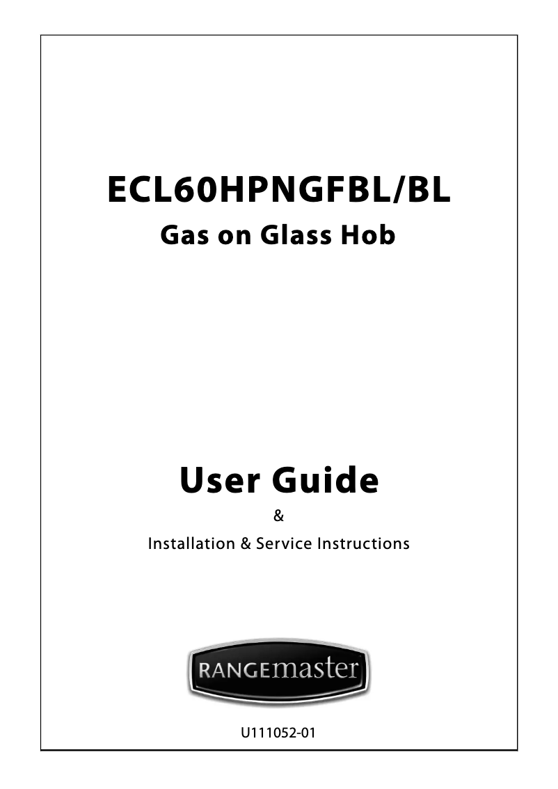 Page 1 of the manual User Manual Rangemaster ECL60HPNGFBL
