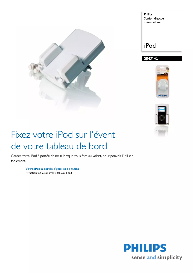Page n°1 - Fiche technique Philips SJM3142