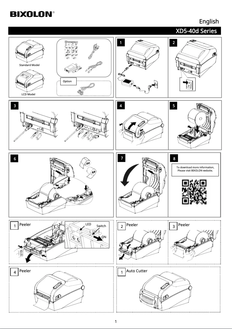 Page 1 de la notice Manuel utilisateur Bixolon XD5-40d