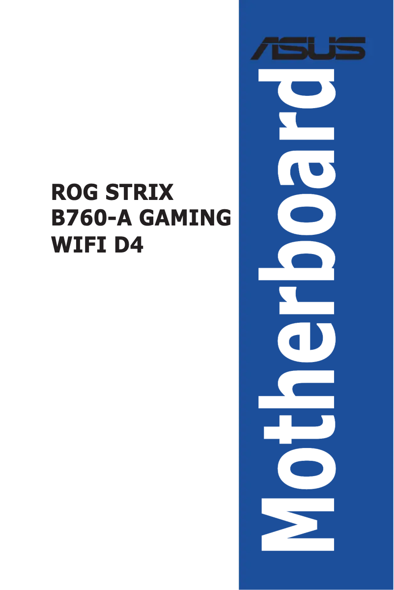 Page 1 de la notice Manuel utilisateur Asus ROG STRIX B760-A GAMING WIFI