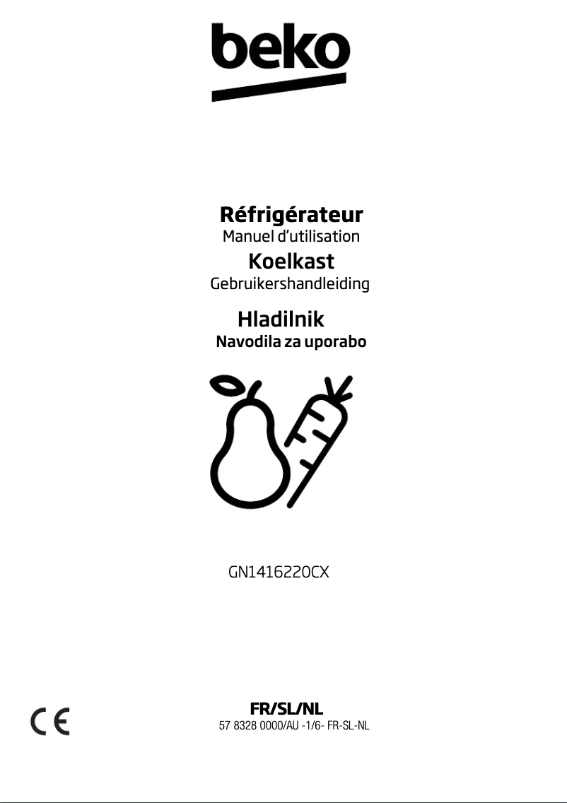 Page n°1 - Manuel utilisateur Beko GN1416220CX