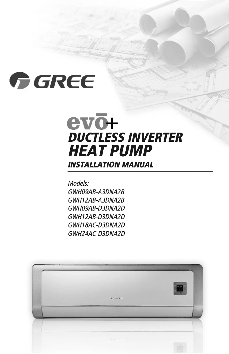Page 1 de la notice Manuel utilisateur Gree Evo+ GWH12AB-D3DNA2D/O