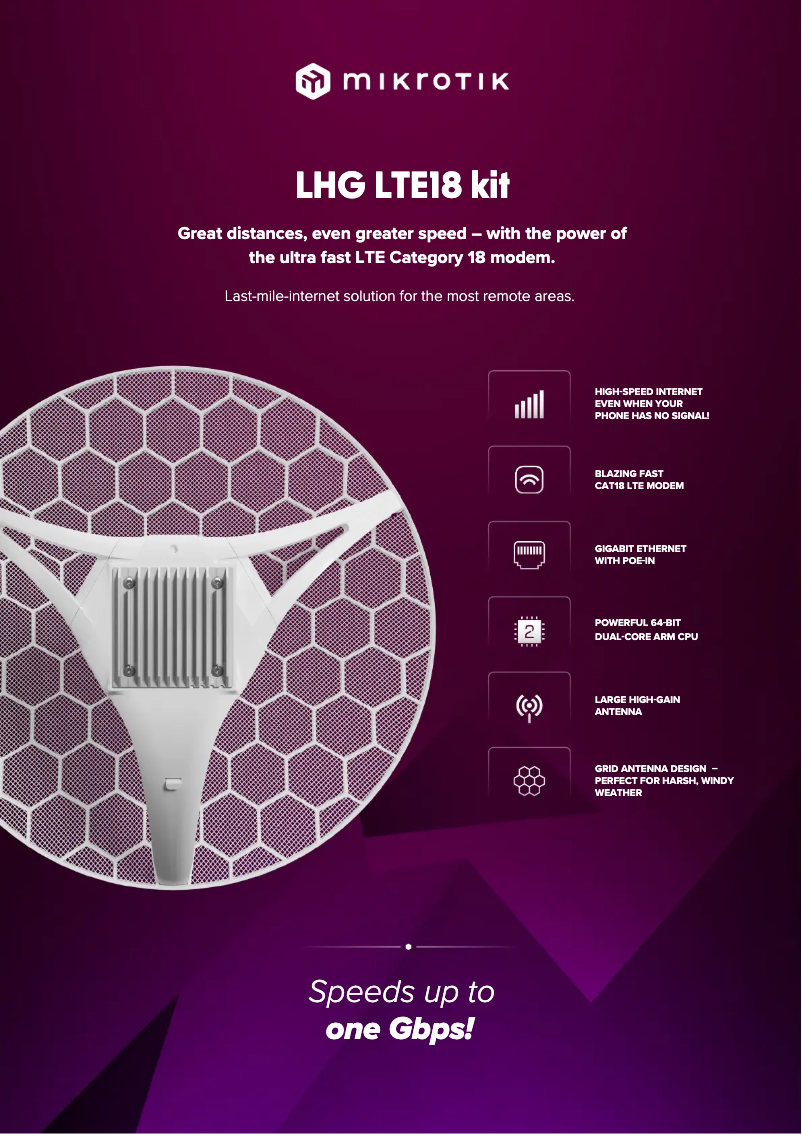 Image de la première page du manuel de l'appareil LHG LTE18 kit