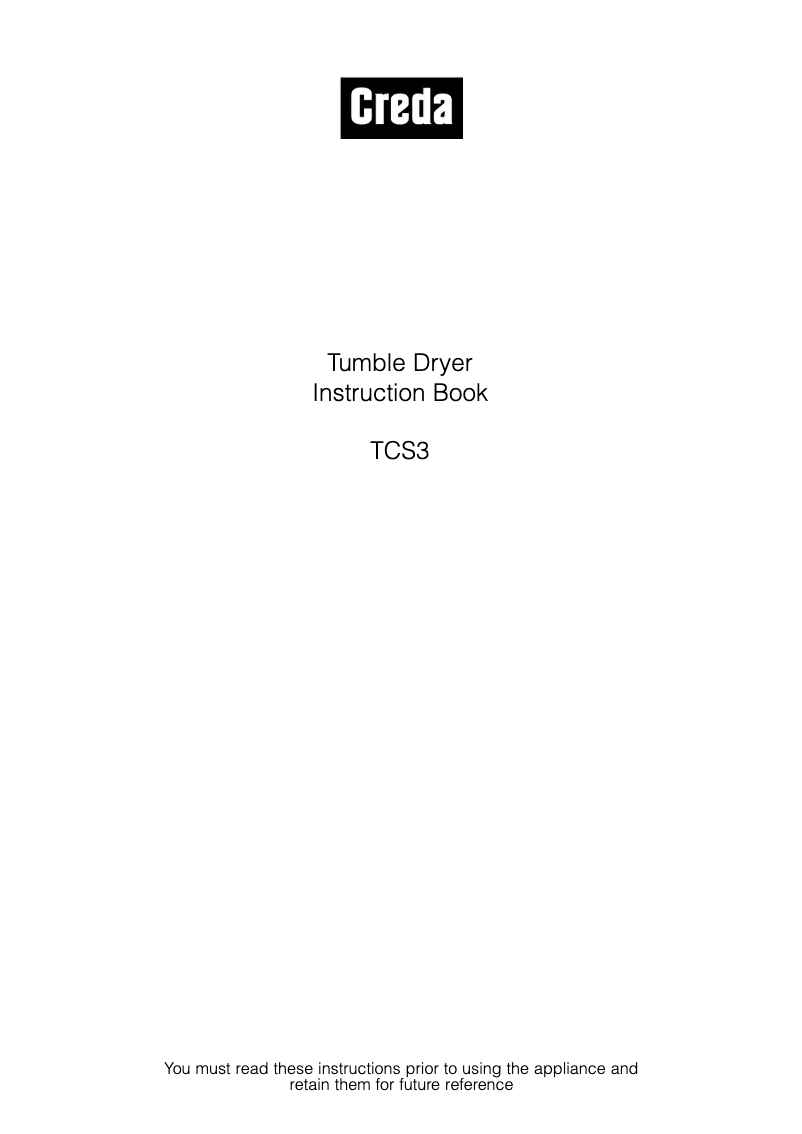 Image de la première page du manuel de l'appareil TCS3