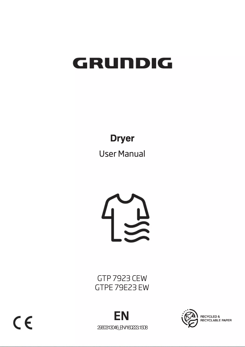 Image de la première page du manuel de l'appareil GTPE 79E23 EW