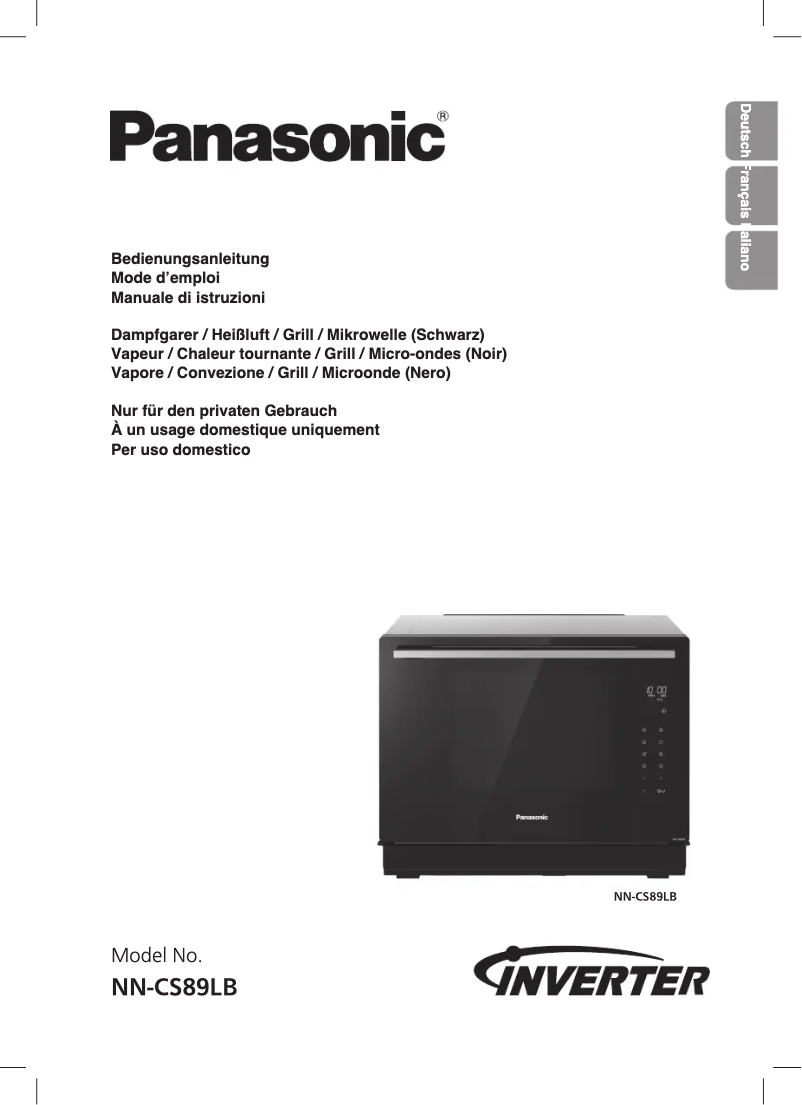 Page 1 de la notice Manuel utilisateur Panasonic NN-CS89LB