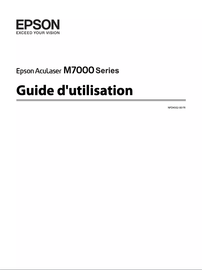Page 1 de la notice Manuel utilisateur Epson AcuLaser M7000
