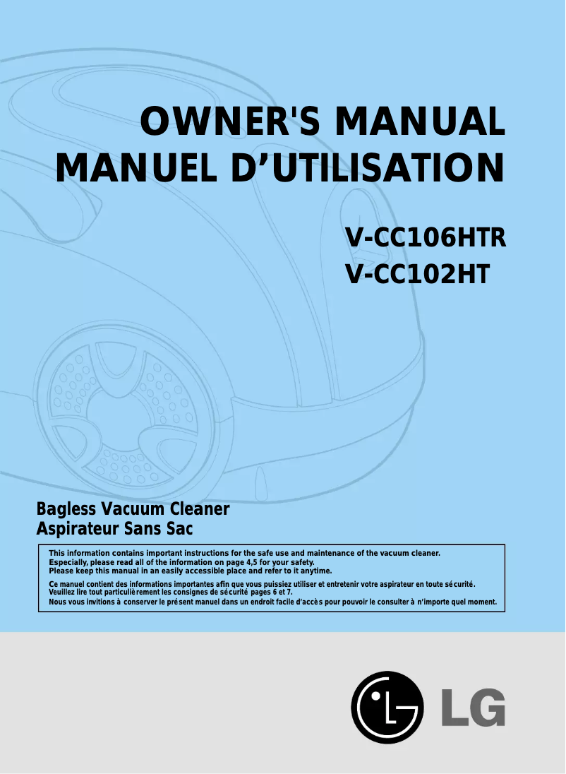 Page n°1 - Manuel utilisateur LG V-CC102HT