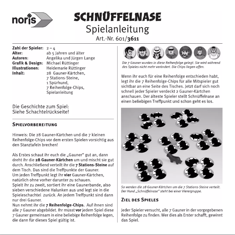 Page 1 de la notice Manuel utilisateur Noris Sniffy