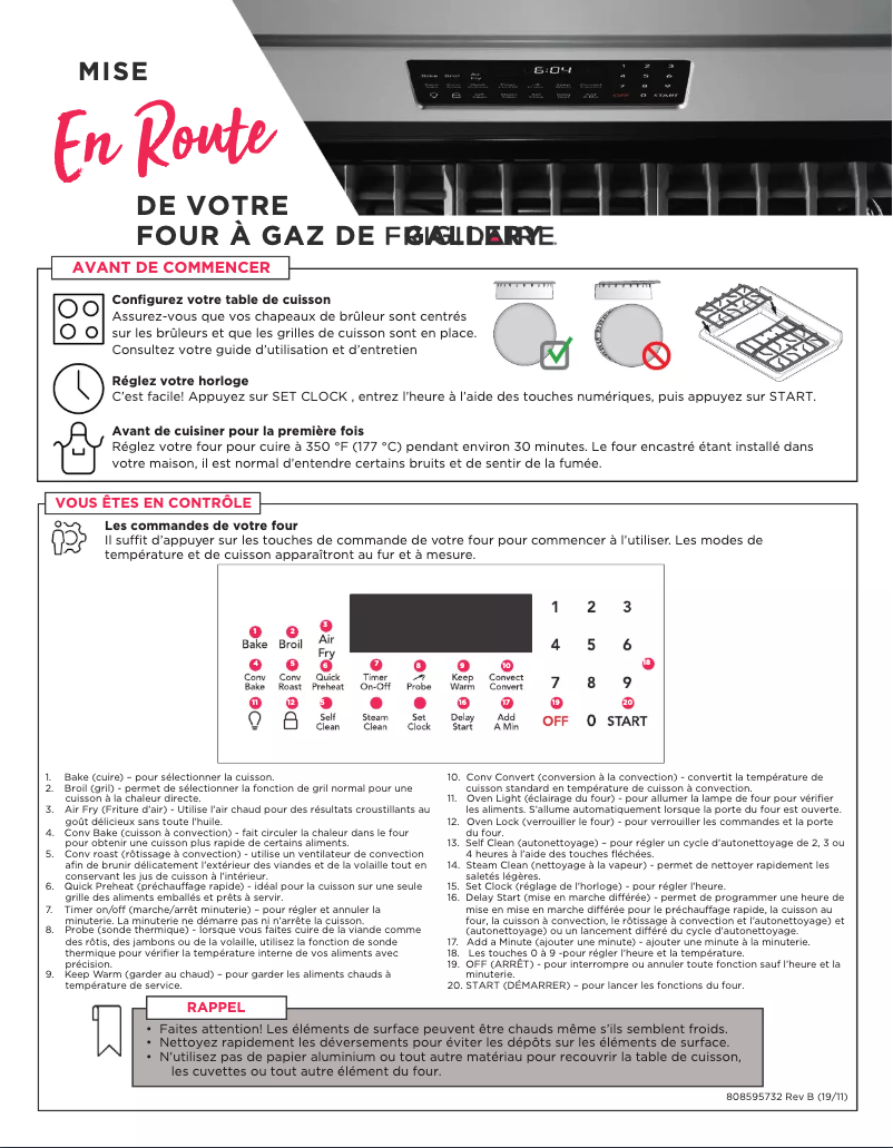 Image de la première page du manuel de l'appareil GCRG3060AF