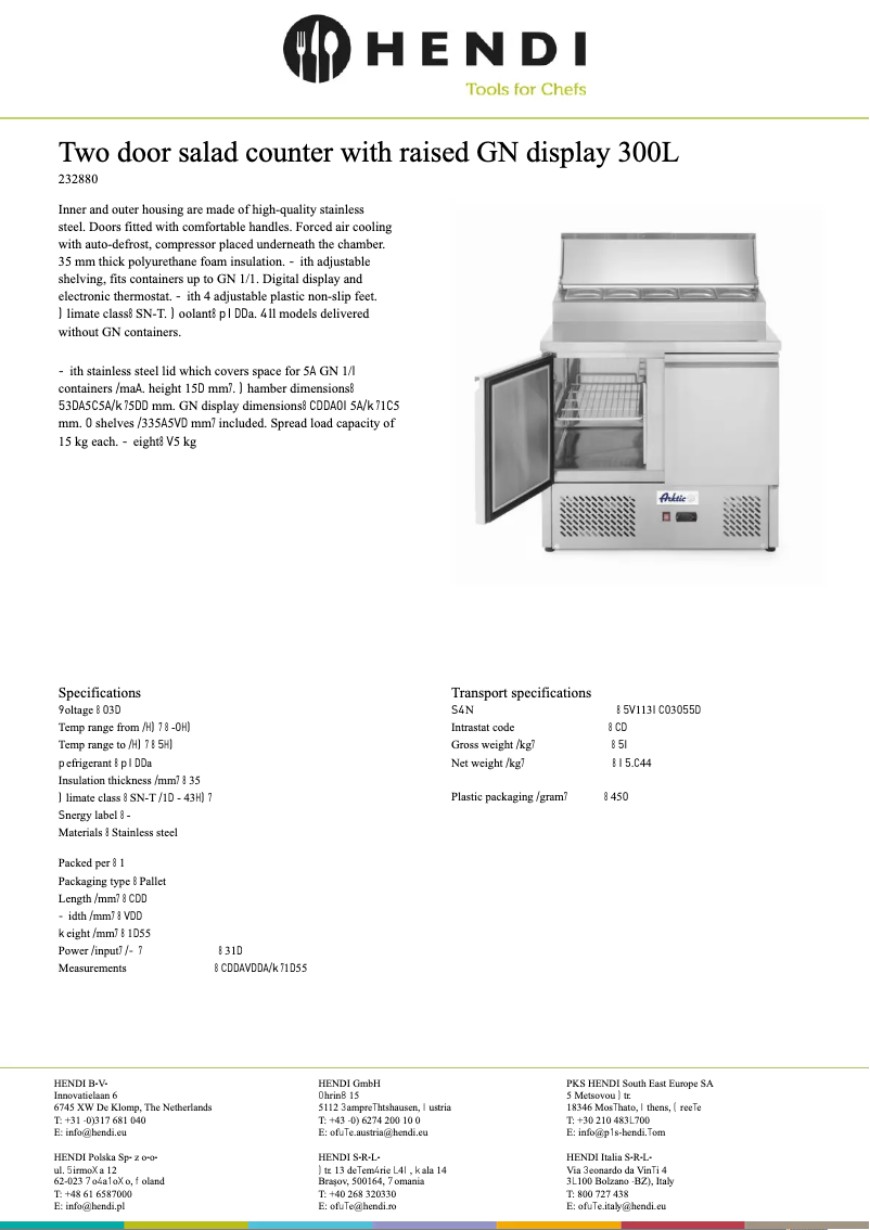 Page n°1 - Fiche technique Arktic 232880