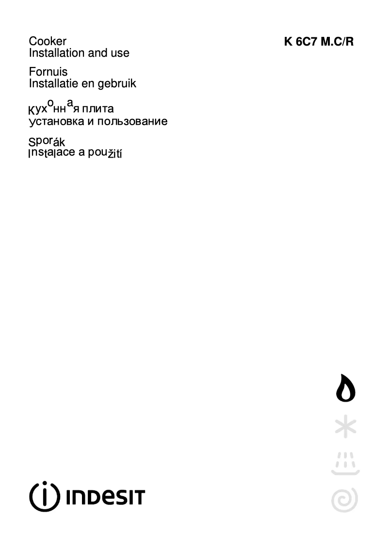 Page 1 de la notice Manuel utilisateur Indesit K6C7 M.C(W)/R