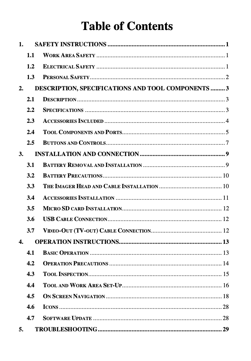 Page 1 de la notice Manuel utilisateur Autel Maxivideo MV208