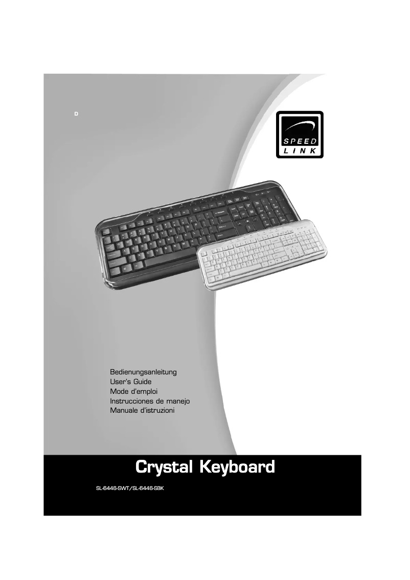 Page n°1 - Manuel utilisateur Speed-Link Crystal SL-6446
