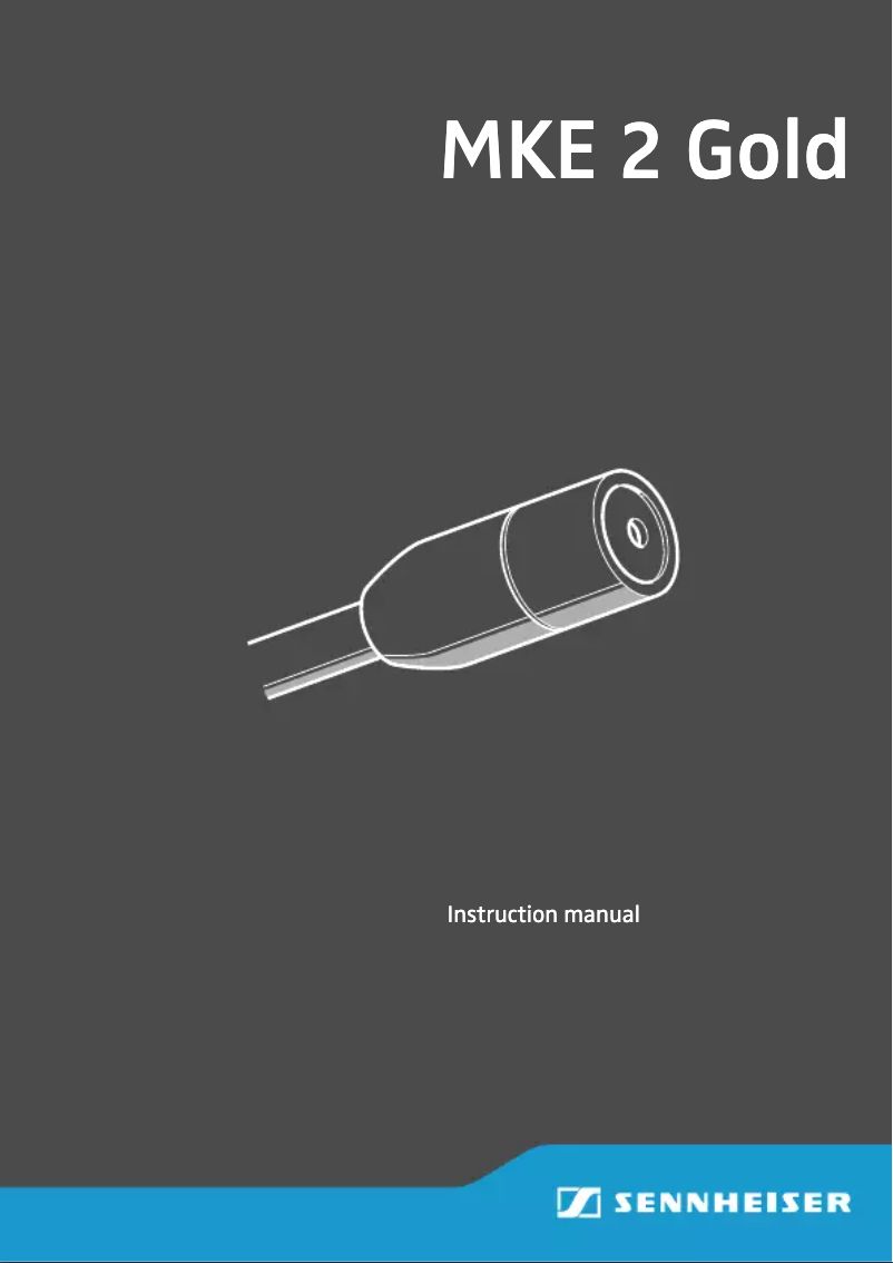 Page 1 de la notice Manuel utilisateur Sennheiser MKE 2 P-C