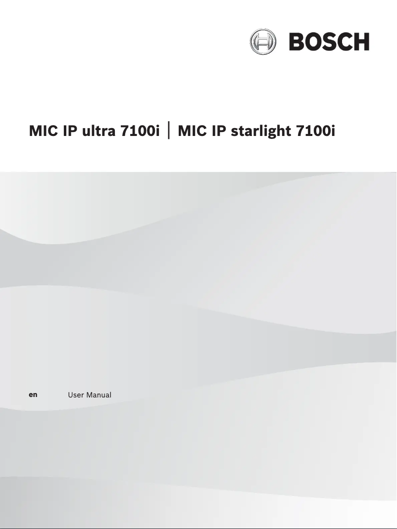 Page n°1 - Manuel utilisateur Bosch Starlight 7100I