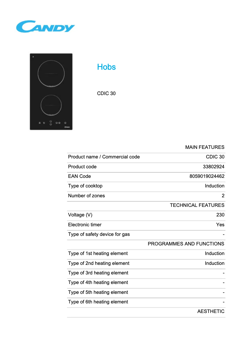 Image de la première page du manuel de l'appareil CDIC 30