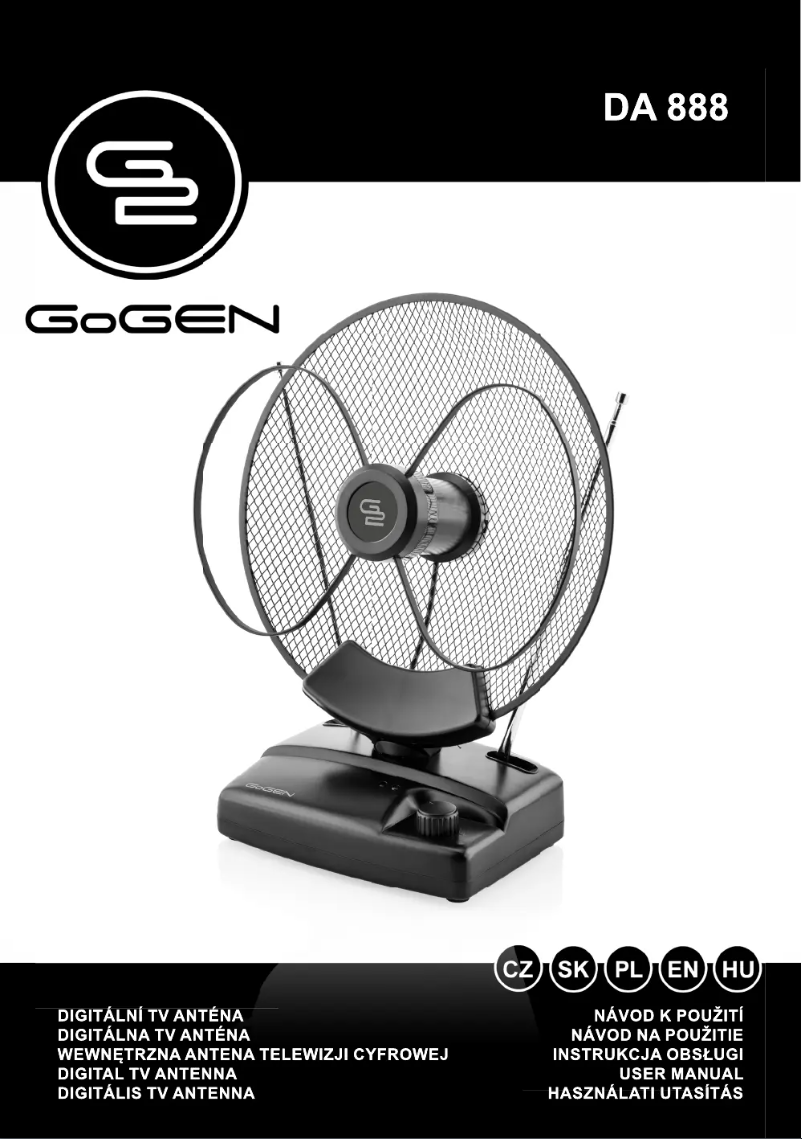 Page n°1 - Manuel utilisateur GoGen DA888
