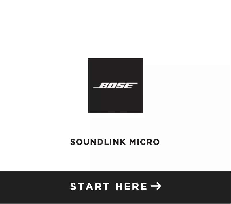 Page 1 de la notice Guide d'installation Bose SoundLink Micro
