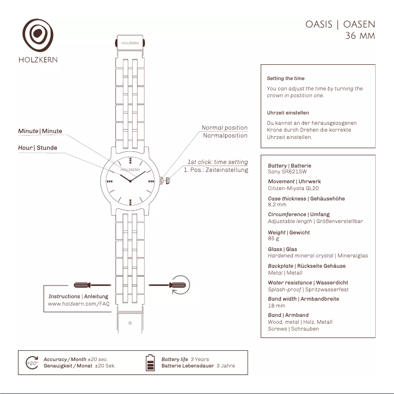 Page n°1 - Manuel utilisateur Holzkern Ubari