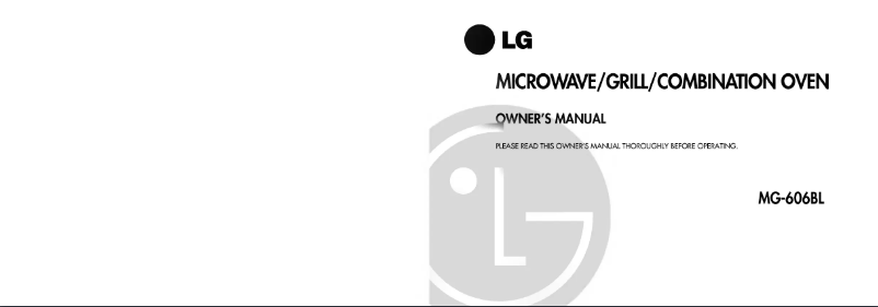 Página 1 del manual Manual de usuario LG MG-606BL