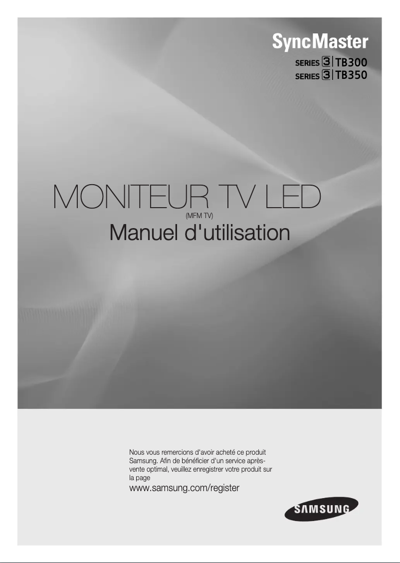 Page 1 de la notice Manuel utilisateur Samsung SyncMaster T24B300EE