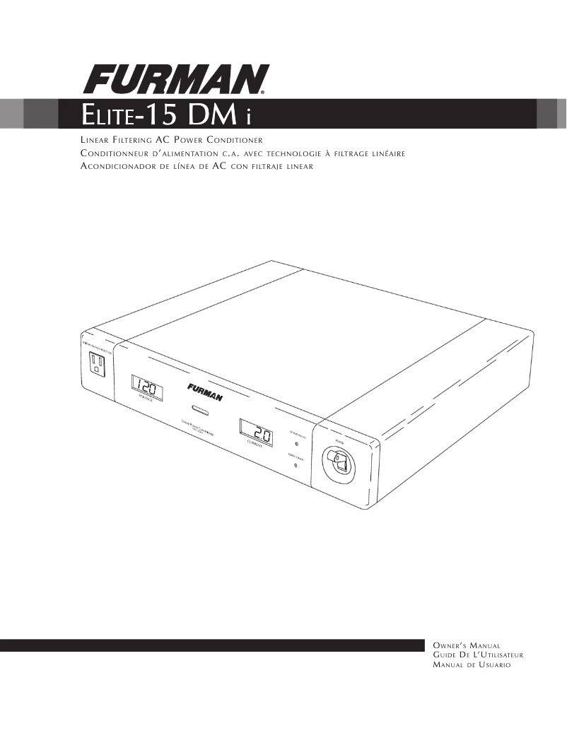 Image de la première page du manuel de l'appareil ELITE-15 DM i