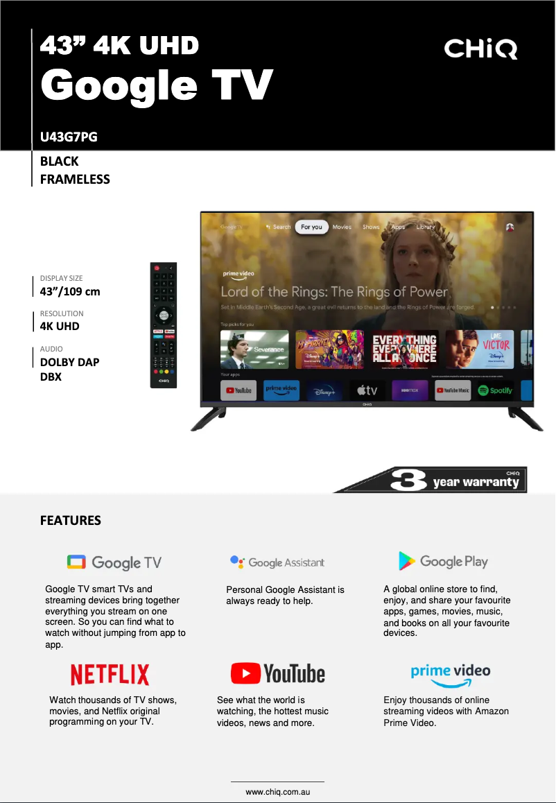 Image de la première page du manuel de l'appareil U43G7PG
