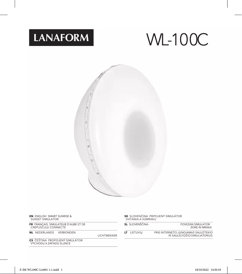 Page n°1 - Manuel utilisateur Lanaform WL-100C