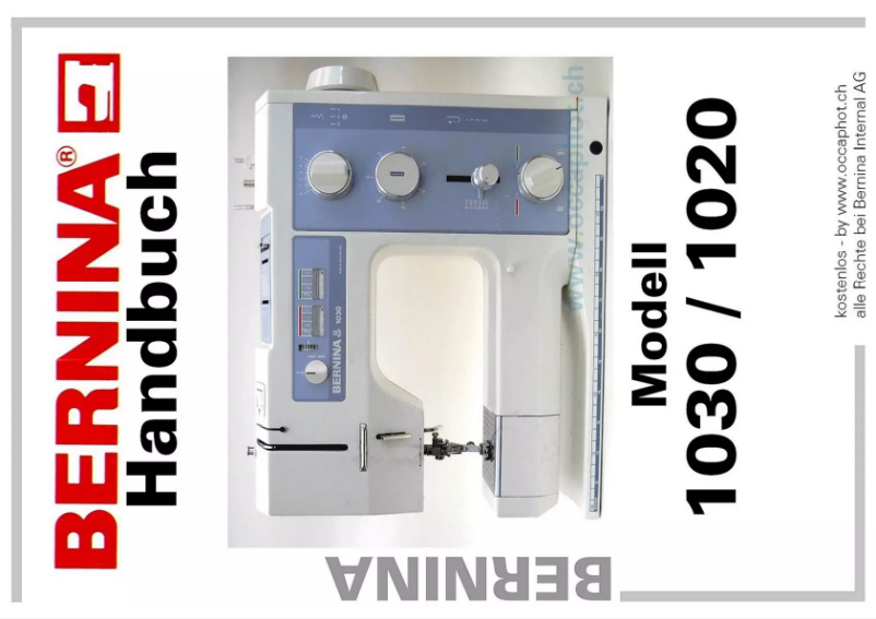 Page n°1 - Manuel utilisateur Bernina 1020