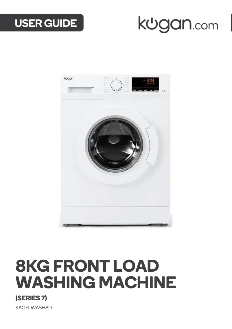 Page 1 de la notice Manuel utilisateur Kogan KAGFLWASH8D