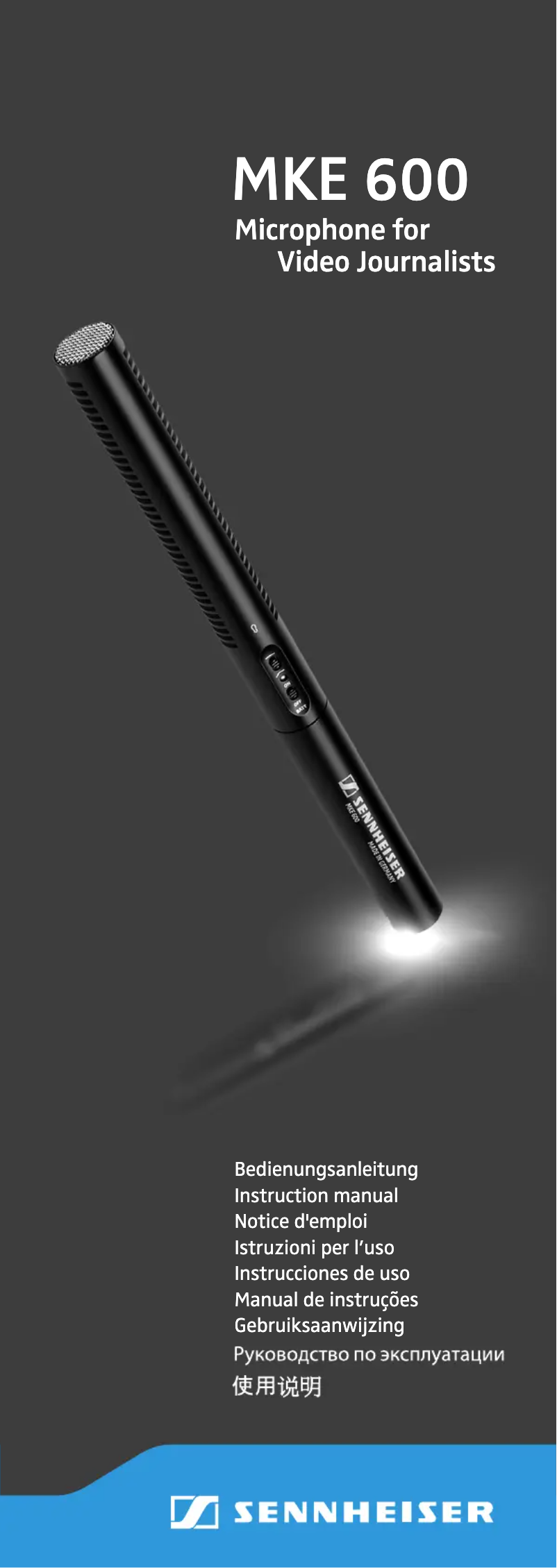 Page 1 de la notice Manuel utilisateur Sennheiser MKE 600
