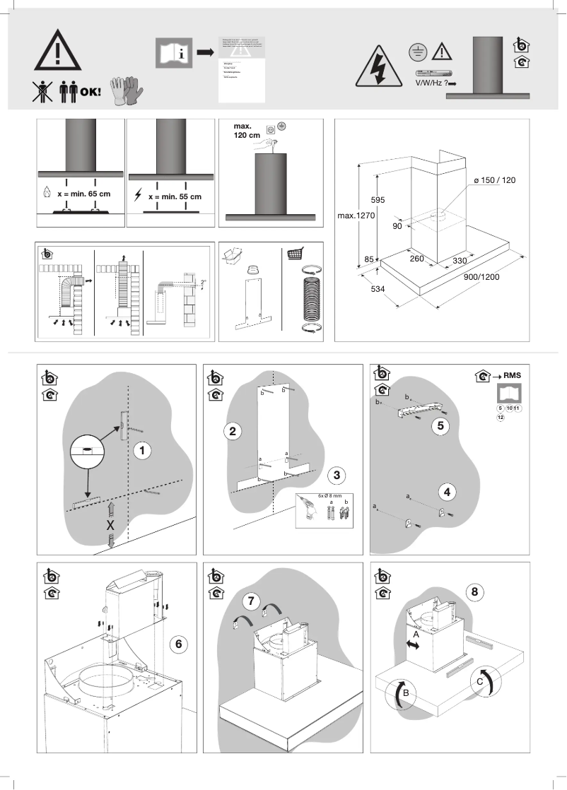 Page n°1 - Guide d'installation Asko CW4930G