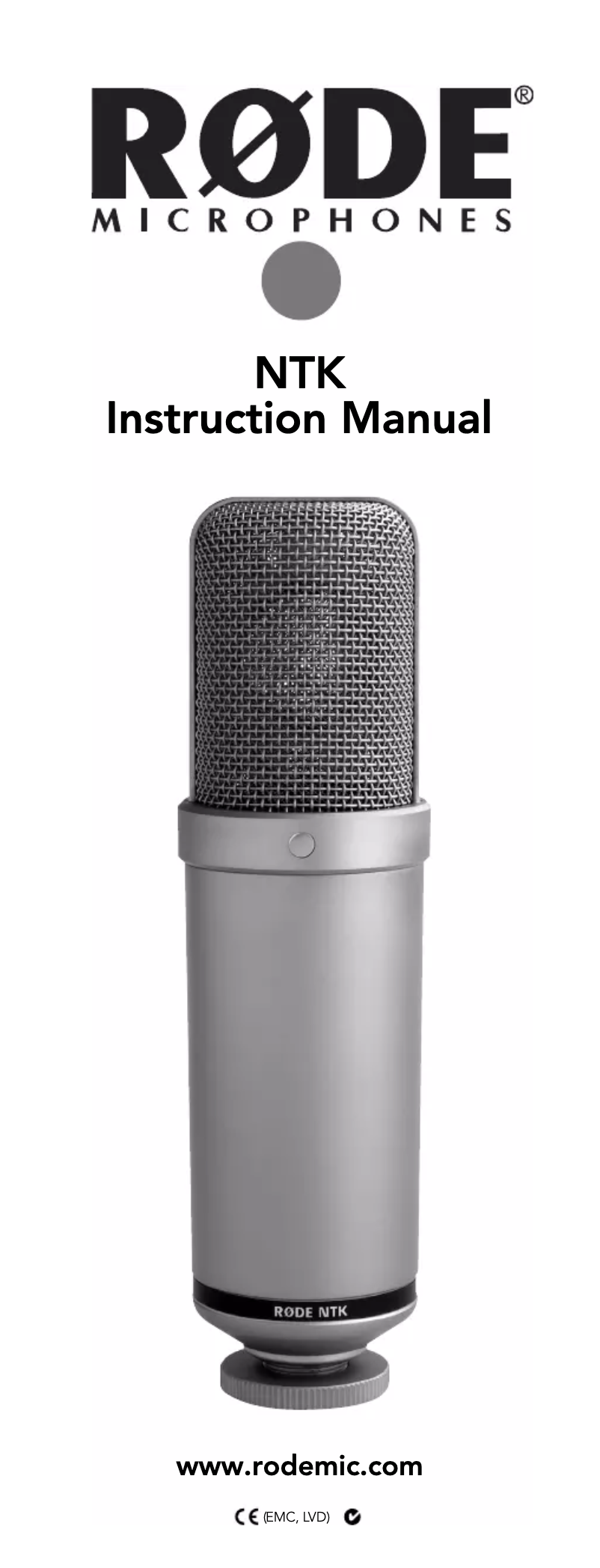 Page 1 de la notice Manuel utilisateur Røde NTK