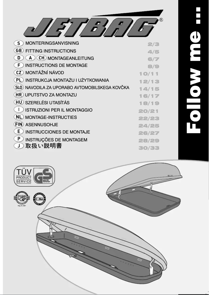 Page 1 de la notice Manuel utilisateur Jetbag Liberty 500