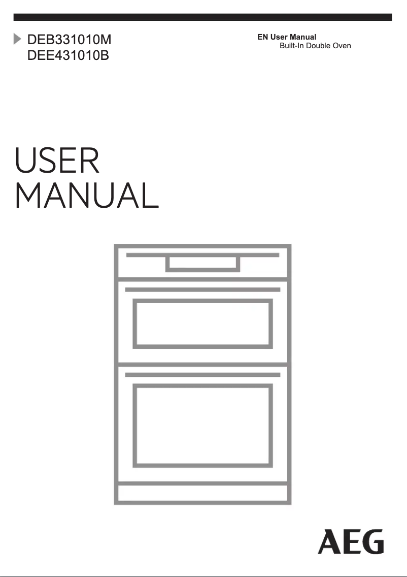 Page n°1 - Manuel utilisateur AEG DEB331010M