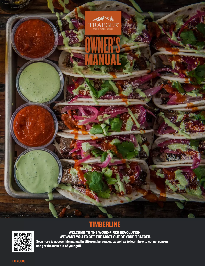 Image de la première page du manuel de l'appareil Timberline