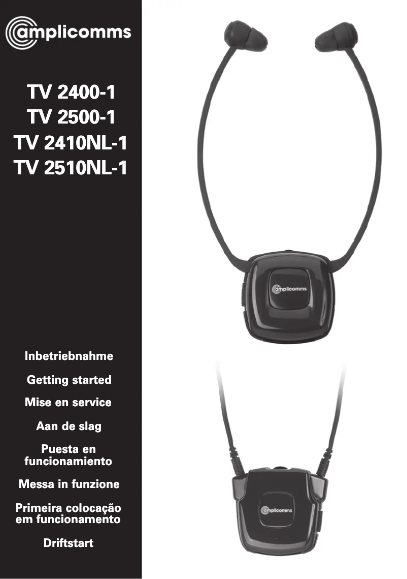 Page n°1 - Manuel utilisateur Amplicomms TV 2510-NL