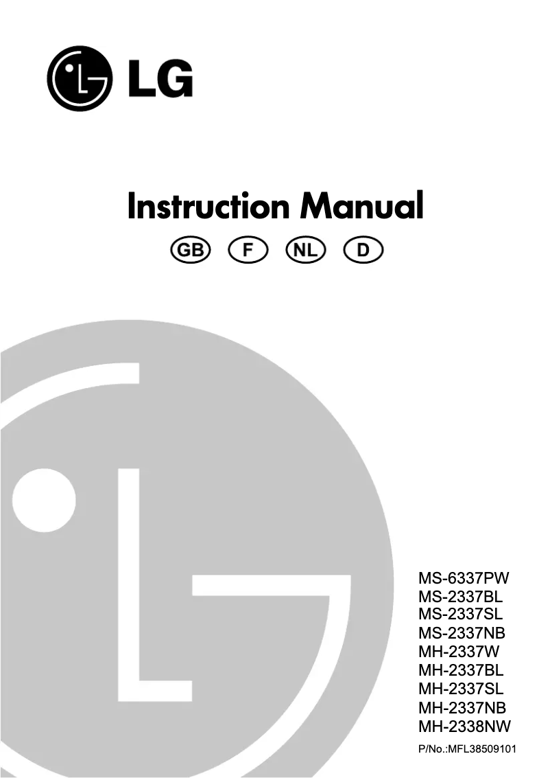 Page n°1 - Manuel utilisateur LG MH-2338NW