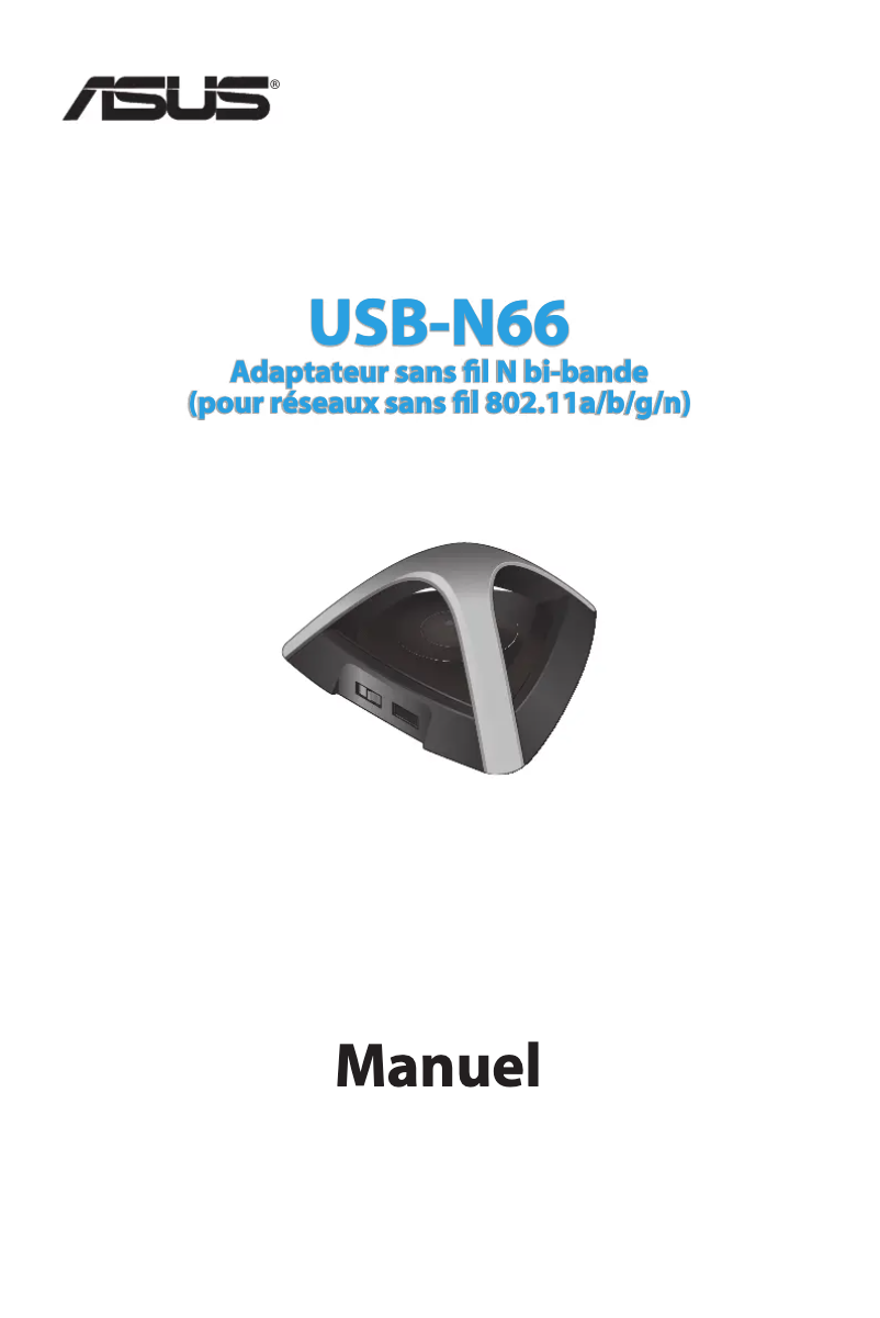 Page 1 de la notice Manuel utilisateur Asus USB-N66