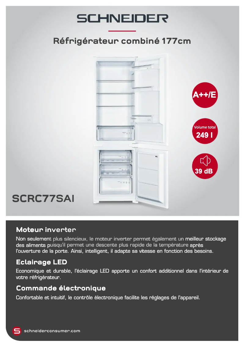Page n°1 - Fiche technique Schneider SCRC77SAI