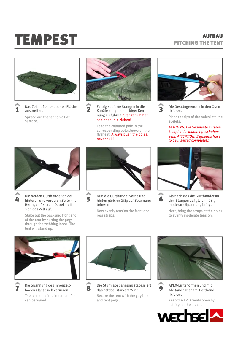 Page n°1 - Manuel utilisateur Wechsel Tempest 2