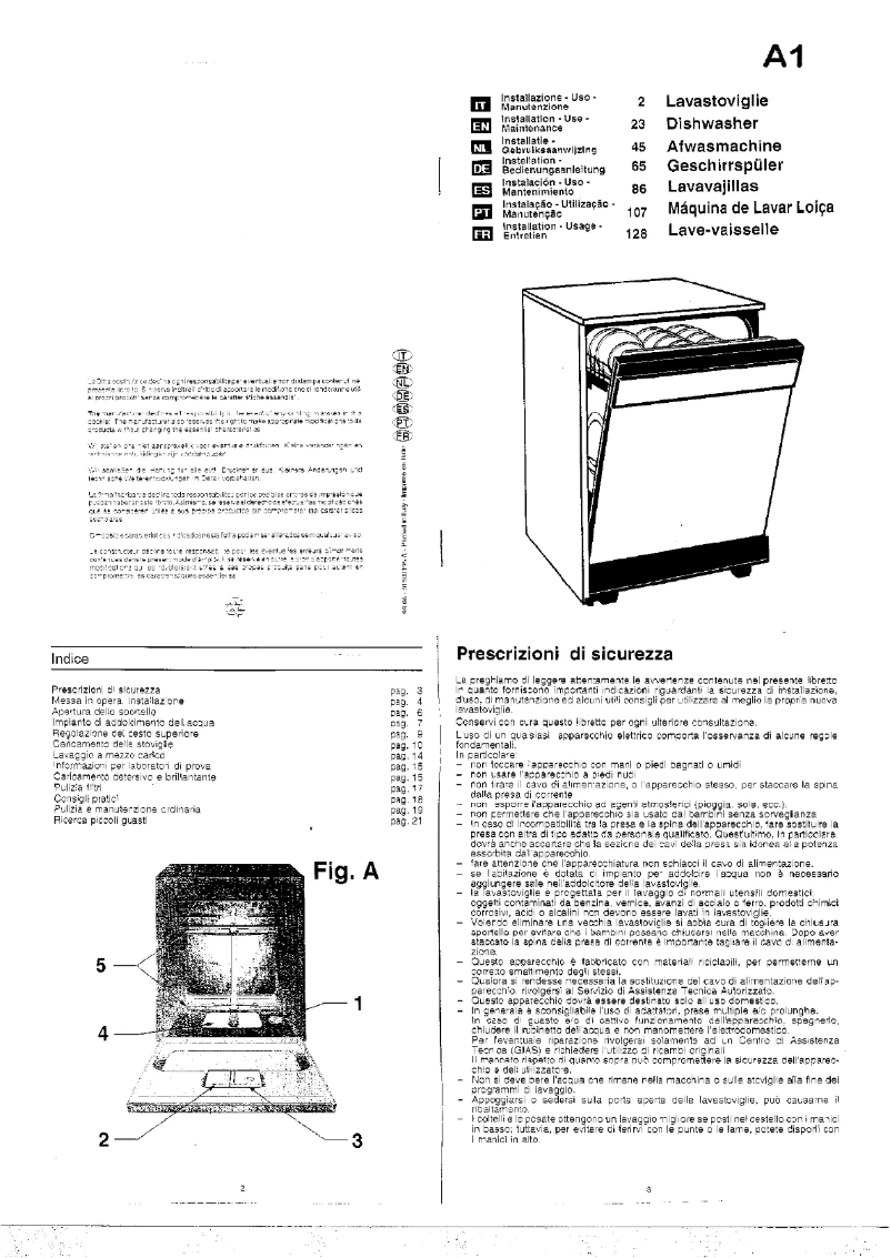 Page n°1 - Manuel utilisateur Candy LS A 8001/1