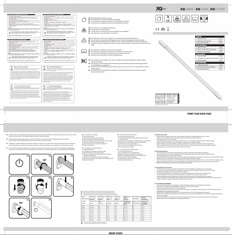 Página 1 del manual Manual de usuario XQ-lite XQ1345V
