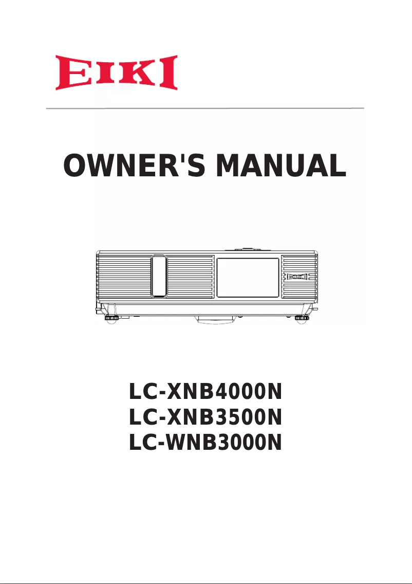 Page 1 de la notice Manuel utilisateur EIKI LC-XNB4000N
