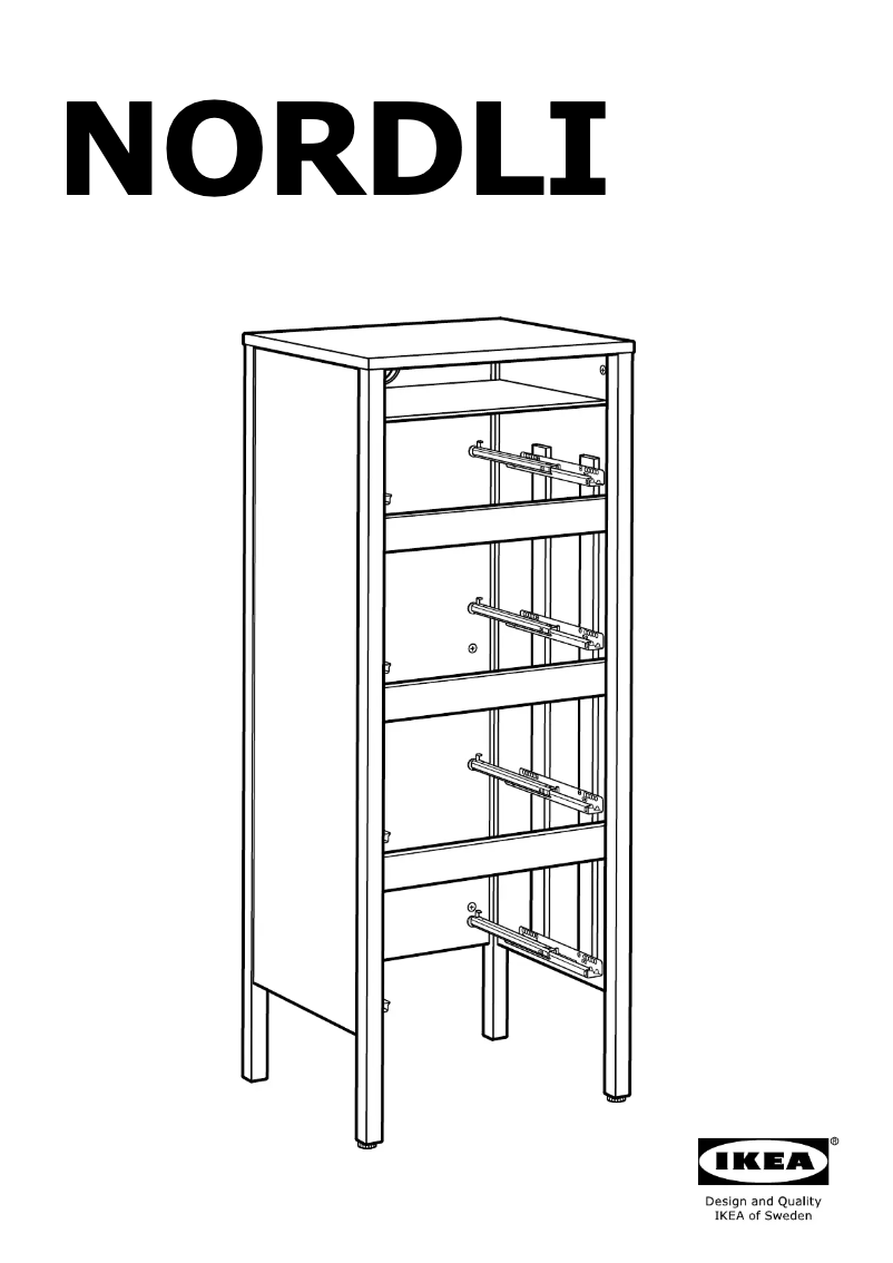 Page 1 de la notice Manuel utilisateur Ikea NORDLI (48x40x125)