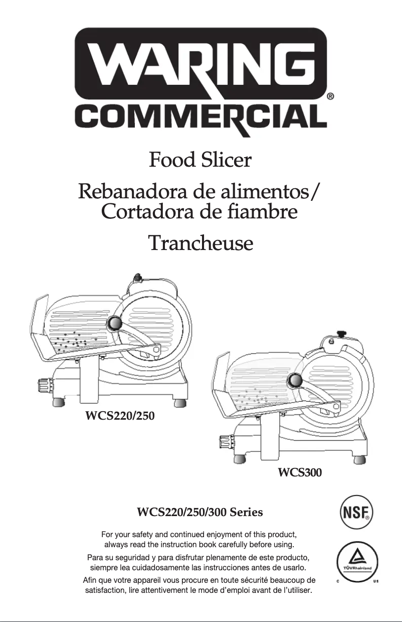 Página 1 del manual Manual de usuario Waring Commercial WCS250SV