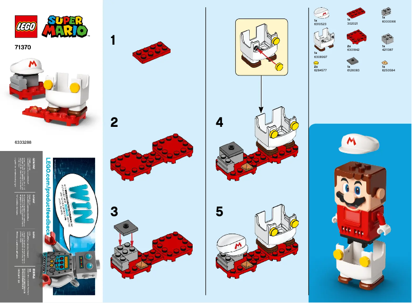 Page 1 de la notice Manuel utilisateur Lego Super Mario 71370