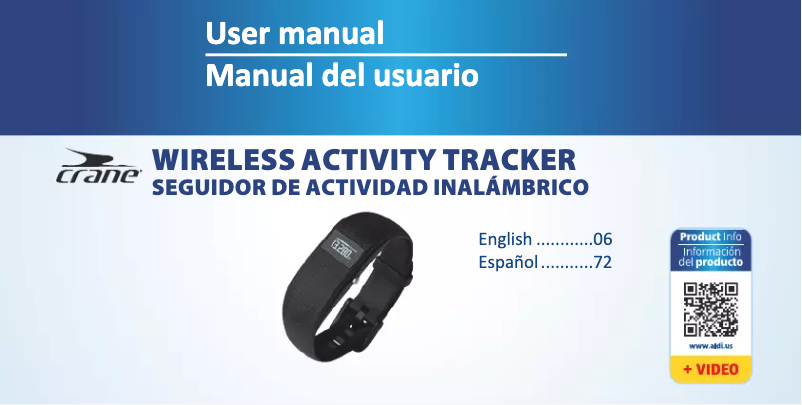 Image de la première page du manuel de l'appareil Wireless Activity Tracker AU8-CDAT13A