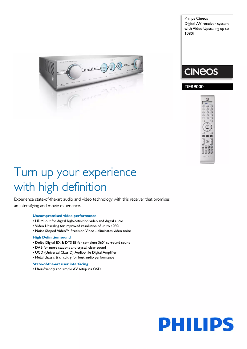 Page n°1 - Brochure Philips DFR9000